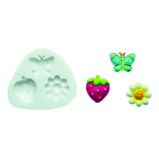 MOULE SILIKOMART MOTIFS ASSORTIS - DIM MAX 24X28 MM  - GAMME SUGARFLEX