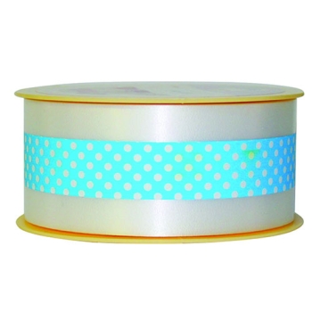 RUBAN CHARLOTTE POIS BLEU