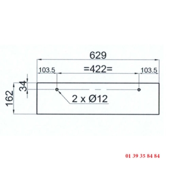 VITRE DE FOUR 2 PERCAGES - Pour four COMPAGNON C 1200